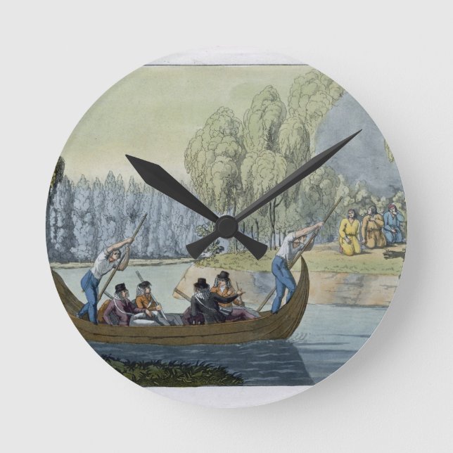 Deception of Captain Wallis by Queen Oberea, plate Round Clock (Front)