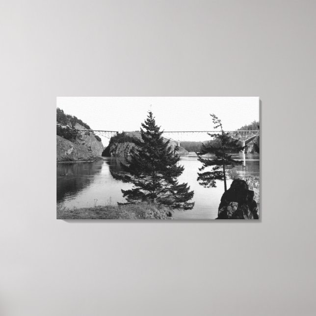 Deception Pass Bridge, Washington View Photograp 2 Canvas Print (Front)