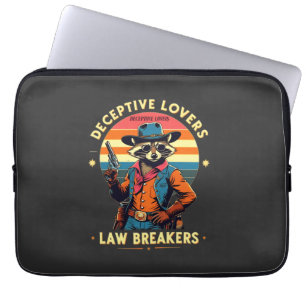 🐾 "Deceptive Lovers, Law Breakers" – Racoon 🔥🤠 Laptop Sleeve