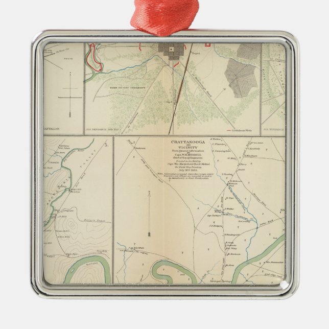 Decherd, Manchester, Tullahoma, Jasper Metal Tree Decoration (Front)