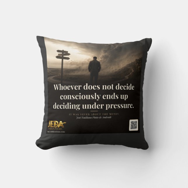 Decide Consciously Book Quote Cushion (Front)