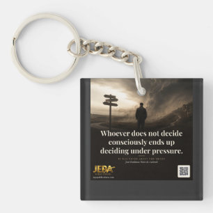 Decide Consciously Book Quote Key Ring