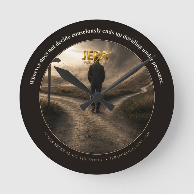 Decide Consciously Book Quote Round Clock (Front)