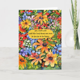 decide to be happy Folded Greeting Card