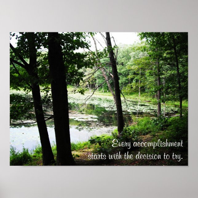 Decide to Try ~ Forest Stream Photo Poster (Front)