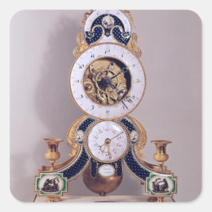 Decimal and duodecimal clock square sticker