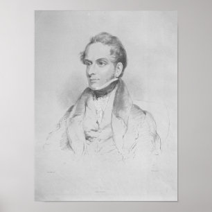 Decimus Burton, lithograph by Maxim Gauci Poster