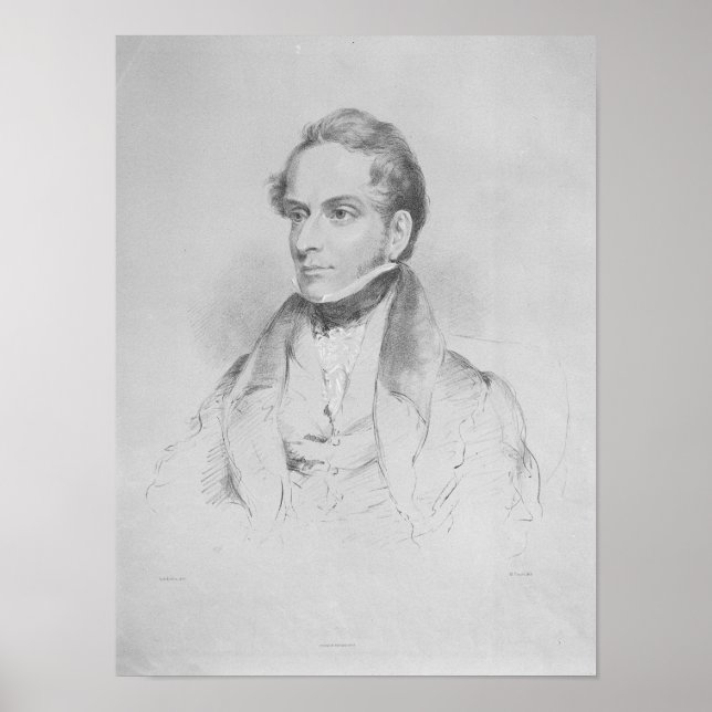 Decimus Burton, lithograph by Maxim Gauci Poster (Front)