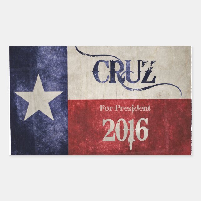 Decision 2016 - Ted Cruz (R-TX) for President! Rectangular Sticker (Front)