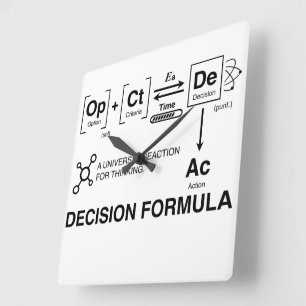 DECISION_FORMULA SQUARE WALL CLOCK