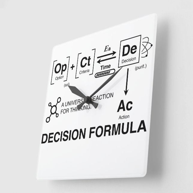 DECISION_FORMULA SQUARE WALL CLOCK (Angle)
