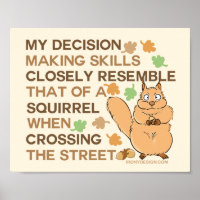 Decision Making Skills Funny Squirrel
