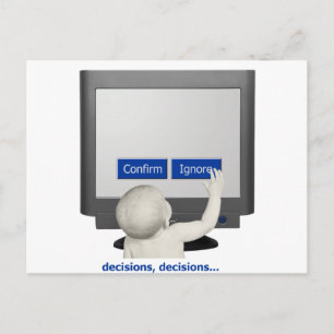 Decisions, decisions... postcard