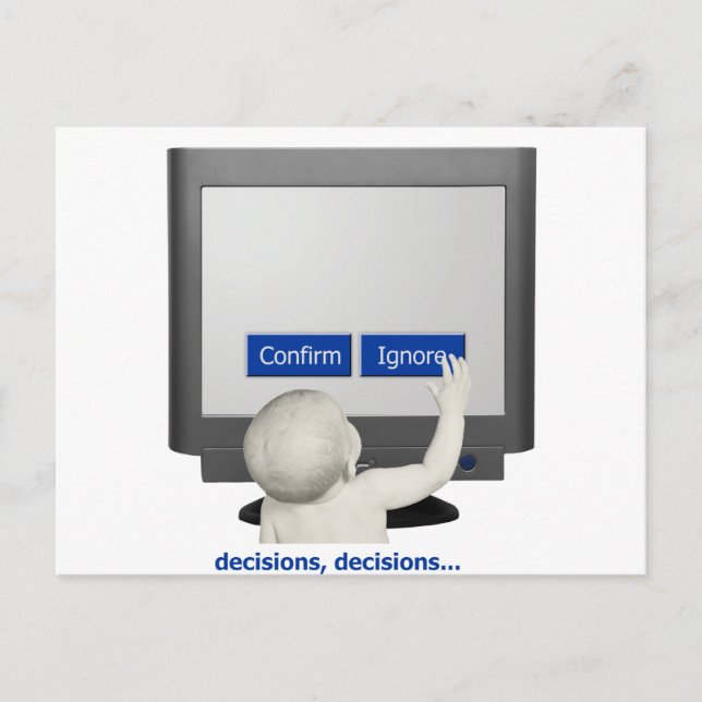 Decisions, decisions... postcard (Front)