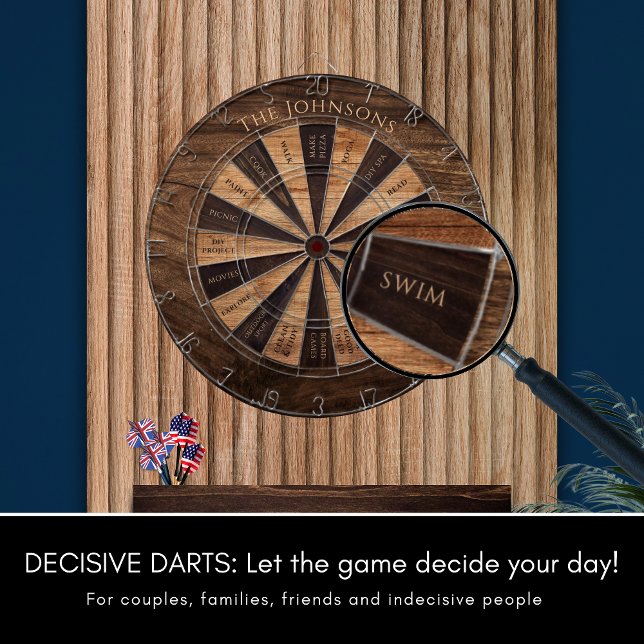 Decisive Darts  Wooden Effect Rustic Dartboard (Creator Uploaded)