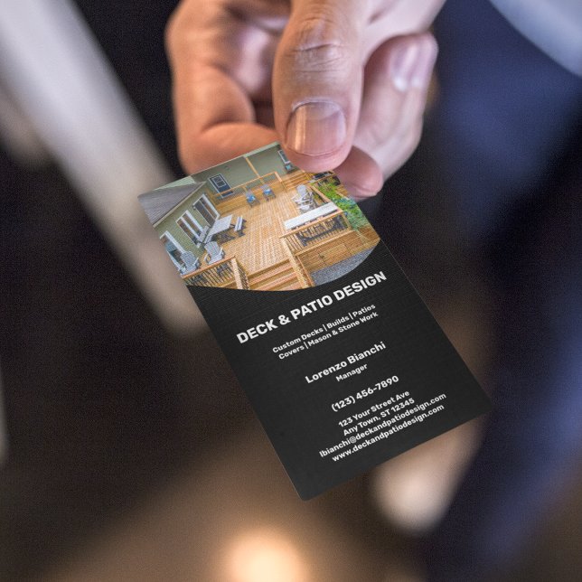 Deck and Patio Design Company Business Card (Creator Uploaded)