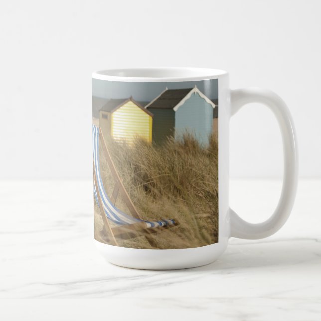 Deck Chair And Beach Huts | Southwold, Suffolk Coffee Mug (Right)