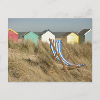Deck Chair And Beach Huts | Southwold, Suffolk Postcard
