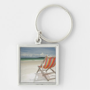 Deck Chair On The White Sand Of Samui Beach Key Ring
