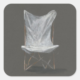 Deck Chair Square Sticker