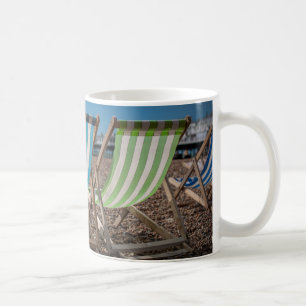 Deck Chairs Looking At The Sea Coffee Mug