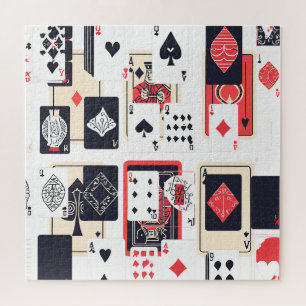 Deck of Cards Abstract Modern Jigsaw Puzzle