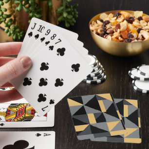 Deck of Cards – Black and Gold Geometry