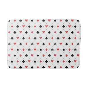 Deck of Cards Pattern Bath Mat