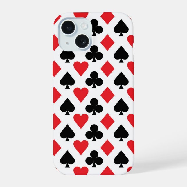 Deck of Cards Pattern iPhone 15 Case (Back)