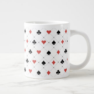 Deck of Cards Pattern Large Coffee Mug