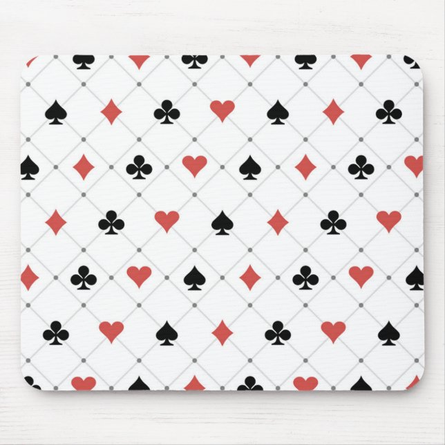 Deck of Cards Pattern Mouse Mat (Front)