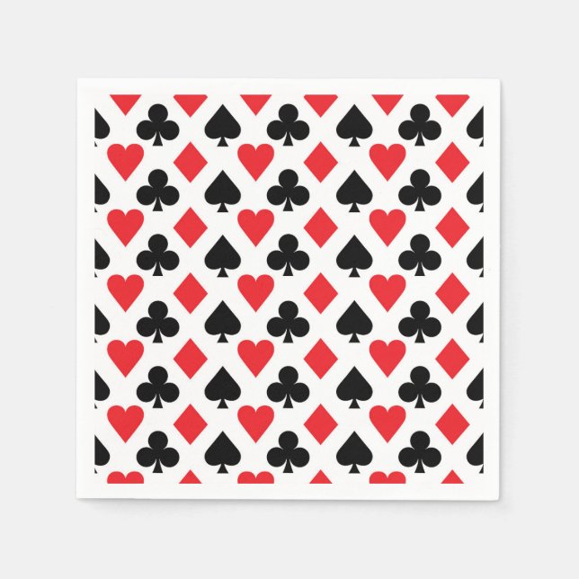 Deck of Cards Pattern Napkin (Front)