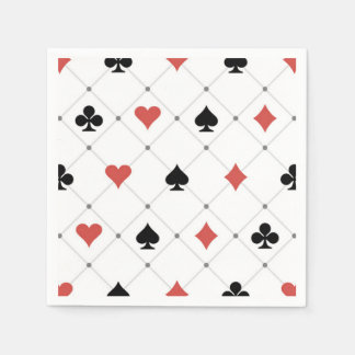 Deck of Cards Pattern Napkin