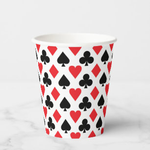 Deck of Cards Pattern Paper Cups