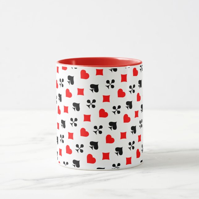 Deck of Cards Suits Poker or Card Playing Fun Mug (Center)