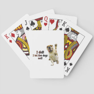 Deck of playing cards, featuring a Bulldog Playing Cards