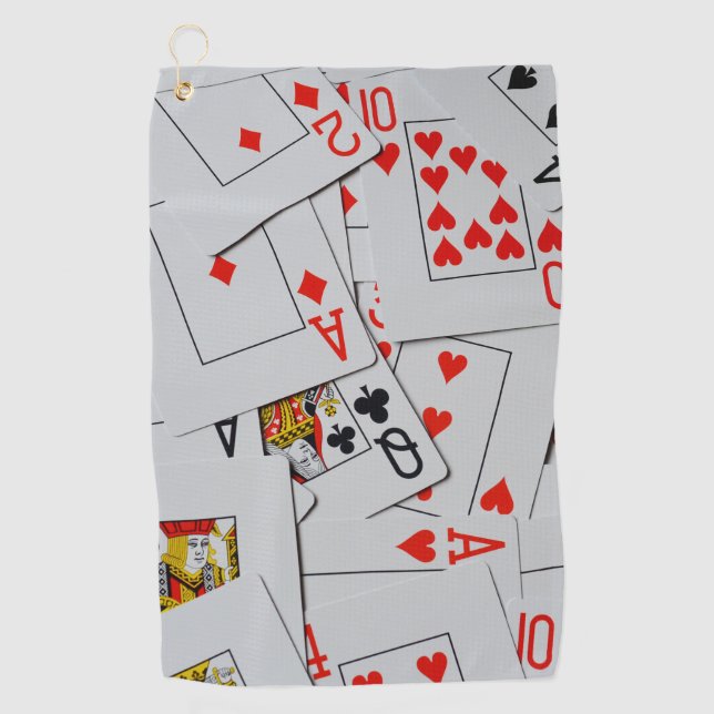 Deck Of Scattered Cards, Golf Towel (Front)