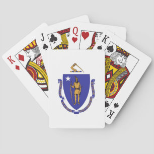 Deck Playing Cards with Flag of Massachusetts