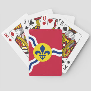 Deck Playing Cards with Flag of St. Louis, USA