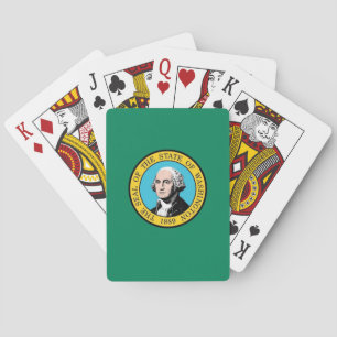 Deck Playing Cards with Flag of Washington State