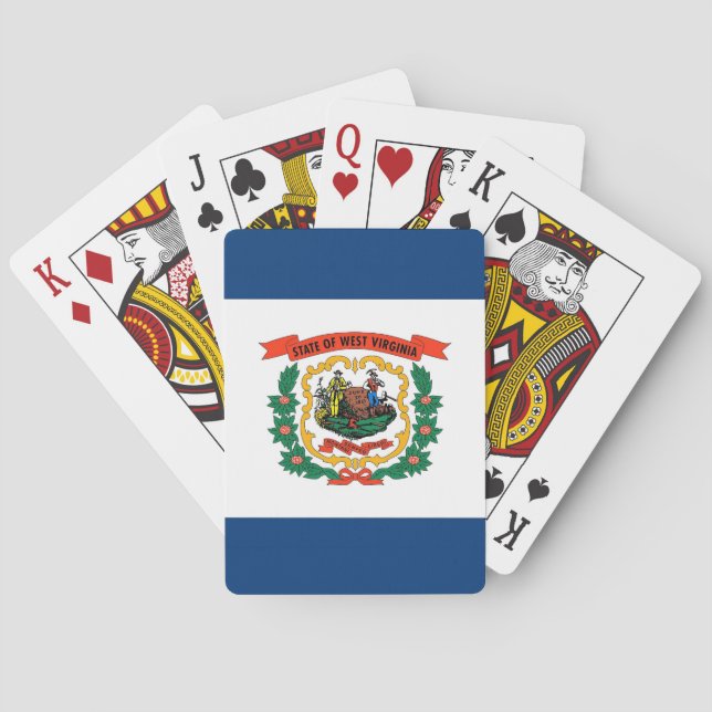 Deck Playing Cards with Flag of West Virginia (Back)