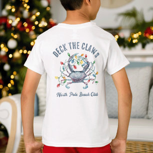 “Deck the Claws” Blue Crab Christmas T-Shirt