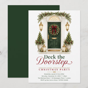 Deck the Doorstep Christmas Party Invitation