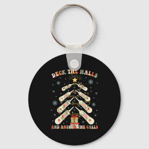Deck The Halls &amp; Answer The Calls Cna Christma Key Ring