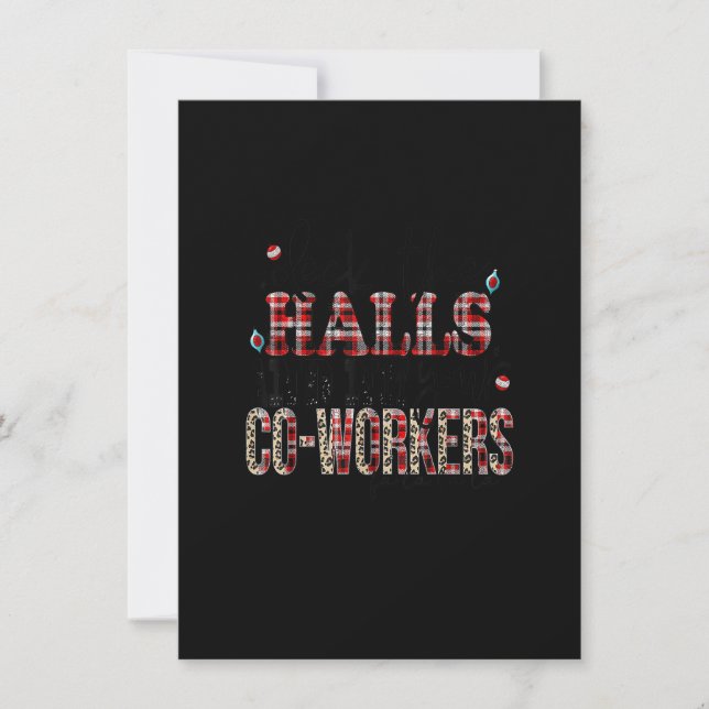 Deck-The-Halls And Not Your Co-Workers Funny Chris Invitation (Front)