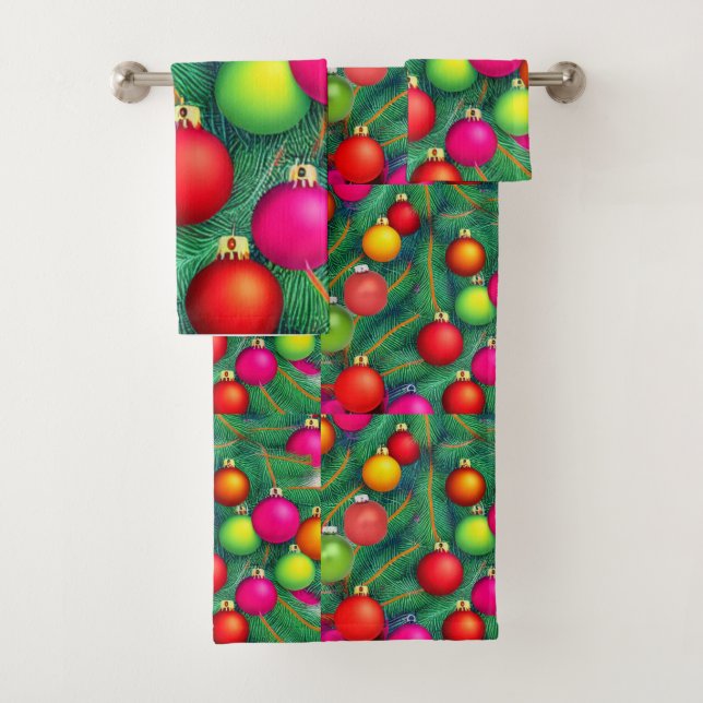 Deck the Halls Bath Towel Set (Insitu)