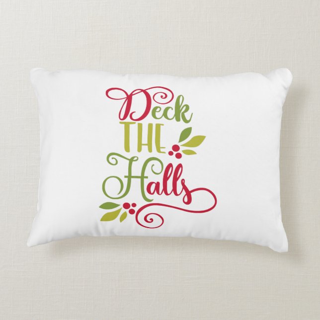deck the halls decorative cushion (Back)
