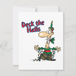 deck the halls funny christmas cartoon holiday card