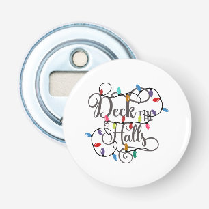 deck the halls holiday lights Christmas Bottle Opener
