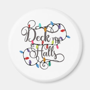 deck the halls holiday lights Christmas Magnet